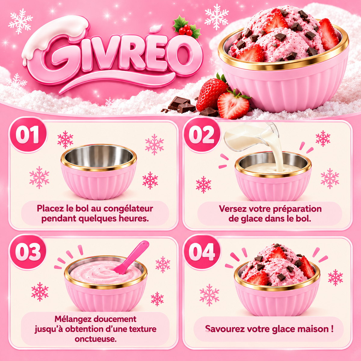 Glace maison en quatre étapes avec Givréo